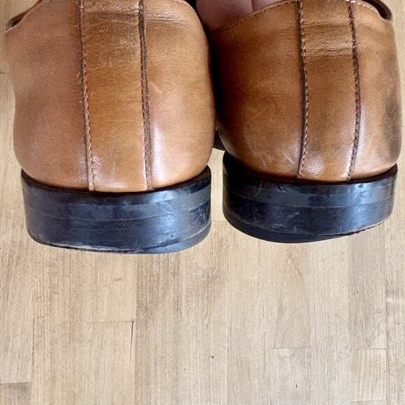 Banana Republic men size 11 M Brown leather lace up oxford dress shoes - Picture 8 of 12